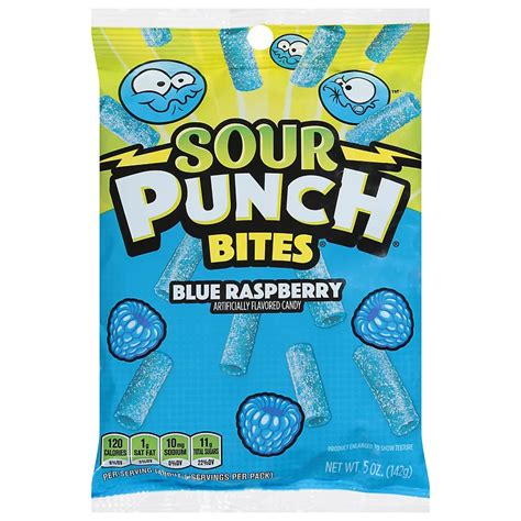 Sour Punch Bites Sour Blue Raspberry Flavor 5 Oz Boxncase