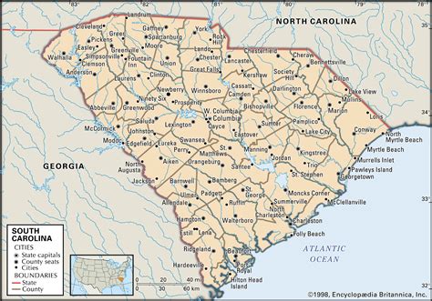 South Carolina Geography Capital Map Population History Facts Britannica