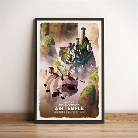 Southern Air Temple Avatar Travel Poster Free Dlc Artwork
