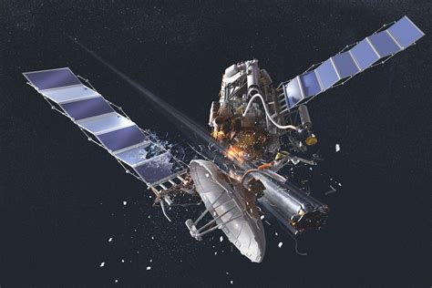 Space Debris From Satellite Explosion Increases Collision Risk For Space Craft