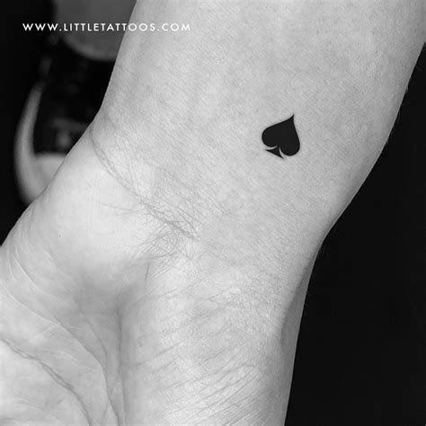 Spade Temporary Tattoo Set Of 3 Little Tattoos