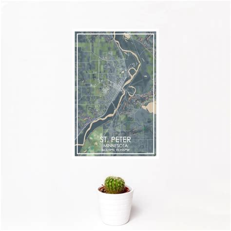 St Peter Minnesota Map Print In Afternoon Jace Maps St Peter Minnesota Map Print In Afternoon Jace Maps