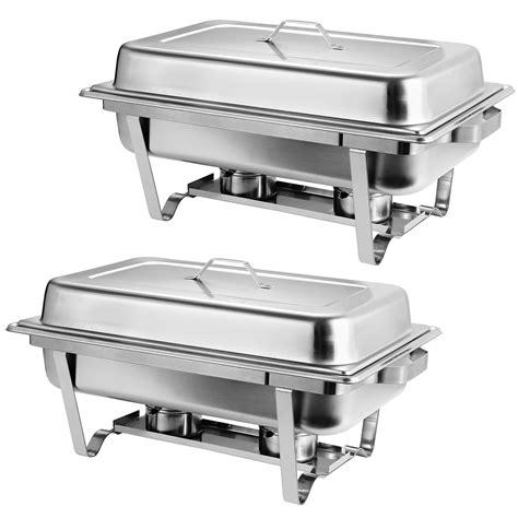 Stainless Steel Chafing Dish Full Size Chafer Dish Set 2 Pack Of 8 Stainless Steel Chafing Dish Full Size Chafer Dish Set 2 Pack Of 8