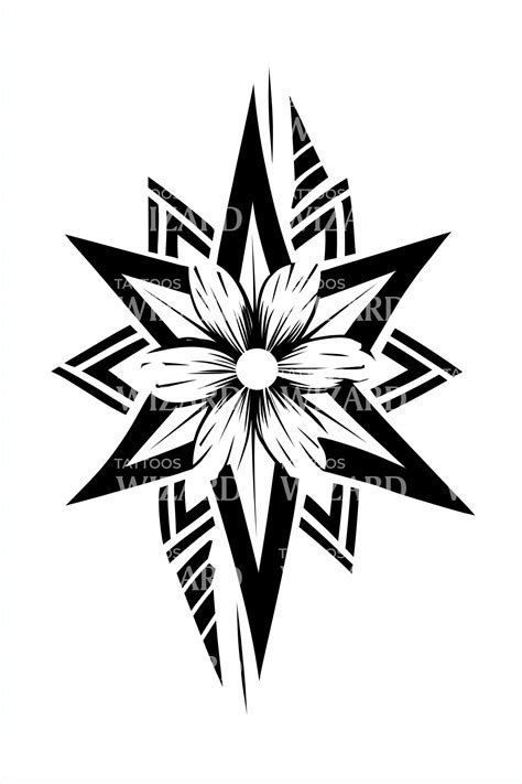 Starburst Lily Tribal Tattoo Design Tattoos Wizard Designs