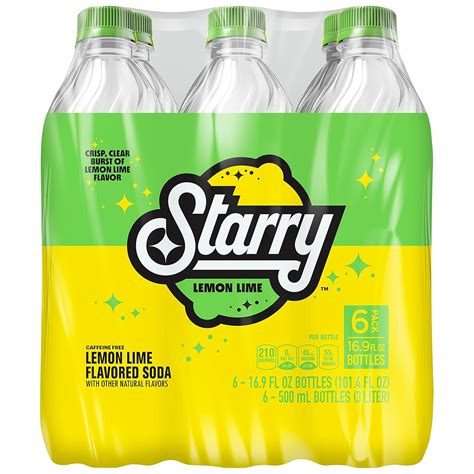 Starry Lemon Lime Soda 6 Pack 16 9Oz Plastic Bottles Ebay