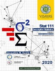 Stat 111 Module 7 Lesson 7 2 Pdf 1 Student Learning Guide In Title