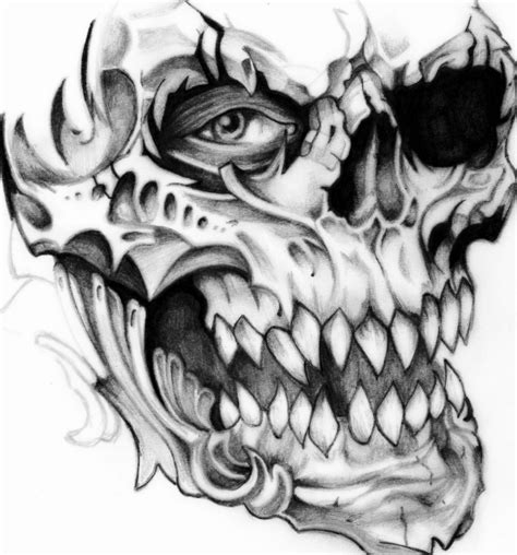 Stencil Evil Skull Tattoo Designs Forearm Tattoo Ideas