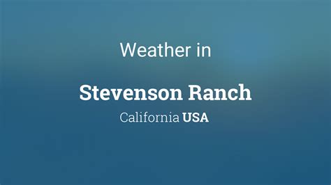 Stevenson Ranch Bbc Weather