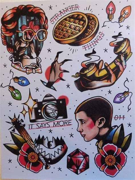 Stranger Things Inspired Tattoo Flash