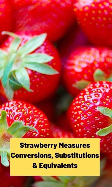 Strawberry Measures And Equivalents
