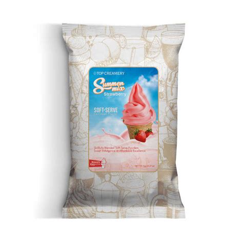 Summer Mix Soft Serve Ice Cream Strawberry Powder 1Kg Top Creamery