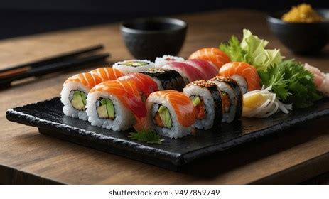 Sushi Platter Vibrant And Fresh Restaurant Sushi Platter Sushi With Sushi Platter Vibrant And Fresh Restaurant Sushi Platter Sushi With