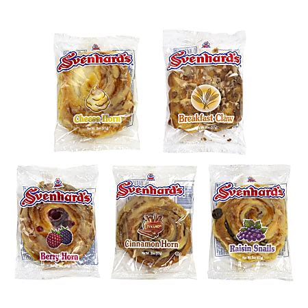 Svenhards Swedish Bakery Danishes Assorted Flavors Pack Of 30 Office Depot