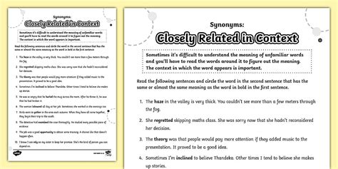 Synonyms Closely Related In Context Synonyms Closely Related In Context