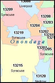 Syracuse New York Ny Zip Code Map Downloads