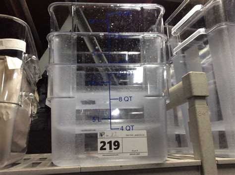 Sysco 12 Quart Clear Food Container Vision Equipment