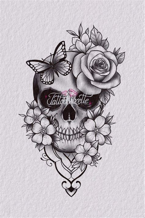 Tattoo Design Sugar Skull Tattoos Floral Skull Tattoos Skull Sleeve