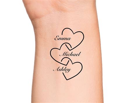 Tattoo Designs With Names And Hearts On Them