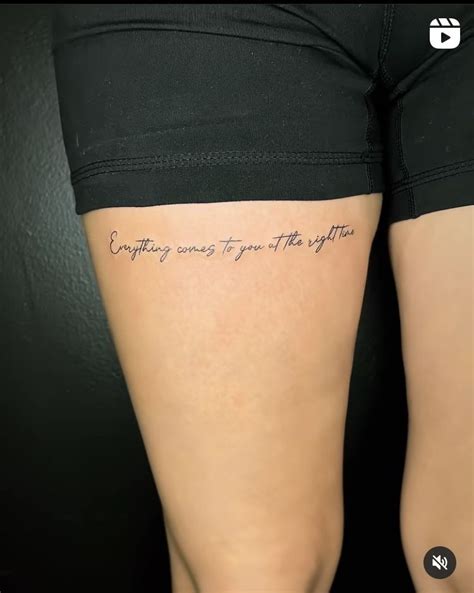 Tattoo Quotes For Women On Thigh
