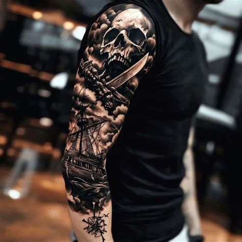 Tattoo Sleeve Pirate Skeleton