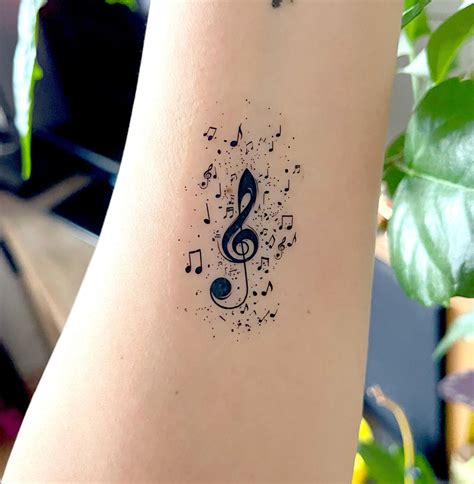 Temporary Tattoo Music Notes