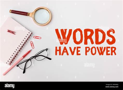 Text Caption Presenting Words Have Power Business Concept Energy