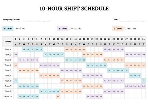 The 10 Hour Shift Schedule 4 Free Excel Templates The 10 Hour Shift Schedule 4 Free Excel Templates