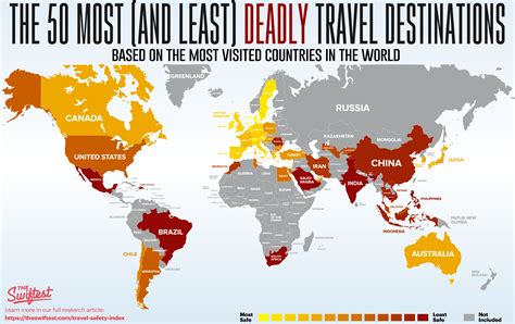 The 50 Most Amp Least Deadly Travel Destinations The Swiftest
