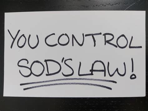 The Conflict Between Winning Strike Rates And Sod S Law By John
