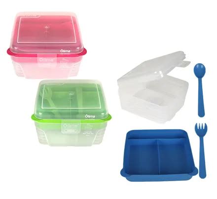 The Crazy Store Lunch Box With Three Division Tray 900Ml