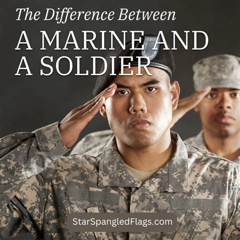 The Difference Between A Marine And A Soldier Starspangledflags Com