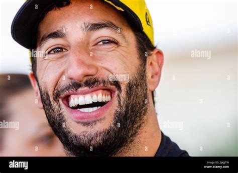 The Famous Formula 1 Driver Daniel Ricciardo Smiled During The United