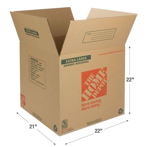 The Home Depot Extra Large Moving Box 22 Inch L X 21 5 Inch W X 22