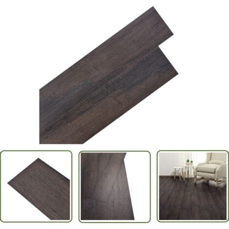 The Living Store Dalles De Plancher Pvc 5 02 M 2 Mm Autoadh Sif Marron