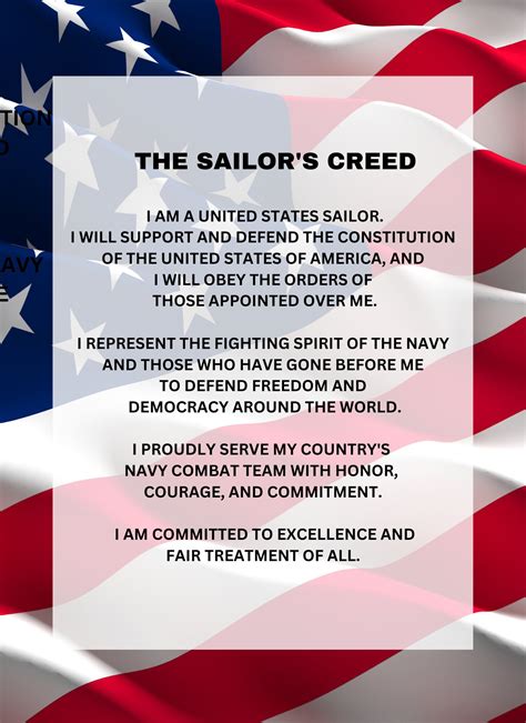 The Sailors Creed Is A Creed Of The United States Navy Originally