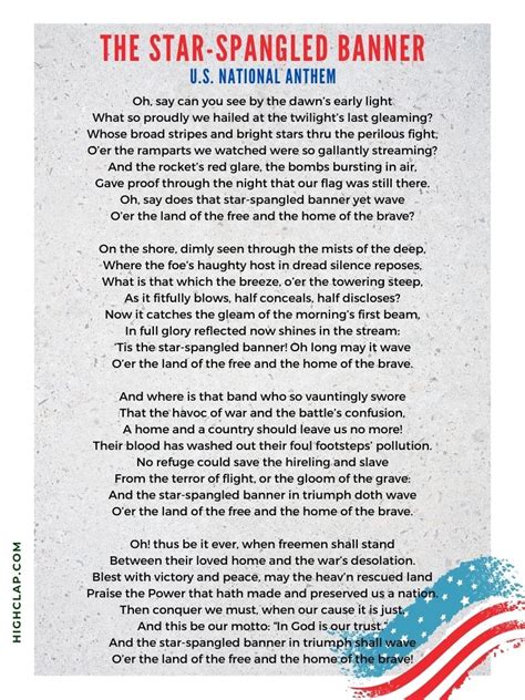 The Star Spangled Banner U S National Anthem Lyrics And History The Star Spangled Banner U S National Anthem Lyrics And History