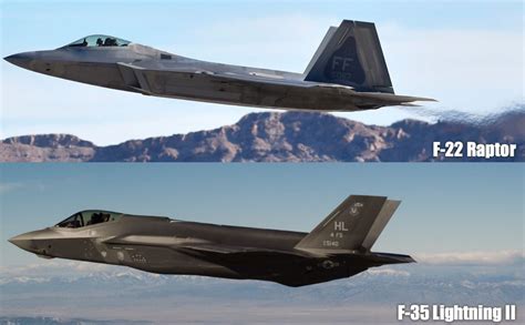 The Striking Differences Between The F 22 Raptor F 35 Lightning Ii