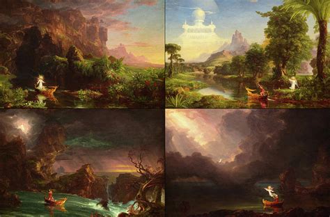 The Voyage Of Life Series 1842 Wood Print The Voyage Of Life Series 1842 Wood Print