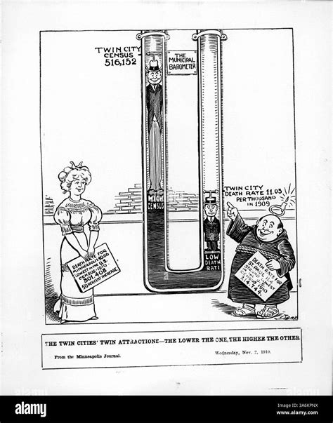 This Image Depicts Figures Representing St Paul And Minneapolis Next