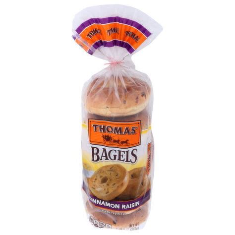 Thomas Bagels Cinnamon Raisin 3 333 Ounce 6 Count Fresh By Brookshire S Thomas Bagels Cinnamon Raisin 3 333 Ounce 6 Count Fresh By Brookshire S