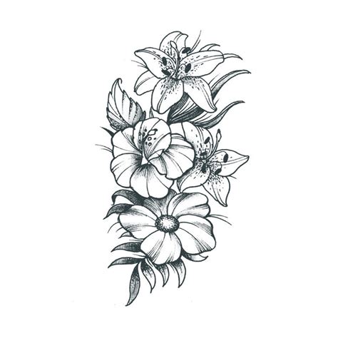 Tiger Lily Drawing Tattoo Ideas