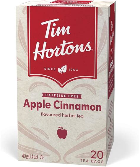 Tim Hortons Apple Cinnamon Tea Bags Herbal Tea Decaffeinated 20