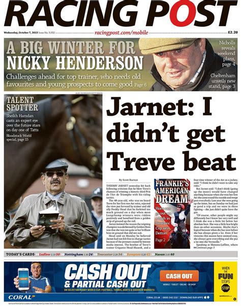 Today Amp 39 S Racing Post Front Page Scoopnest