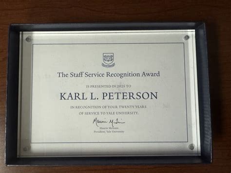 Today Marks 20 Years As A Yale University Employee All In The Same