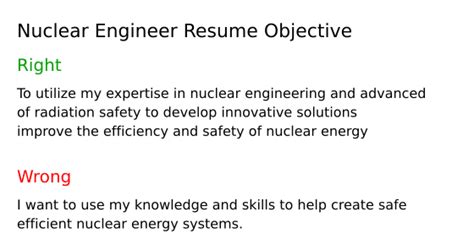 Top 18 Nuclear Engineer Resume Objective Examples