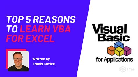 Top 5 Reasons Why You Should Learn Vba For Excel Zero To Mastery