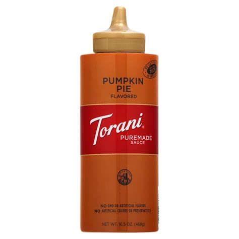 Torani Puremade Pumpkin Pie Sauce 16 5Oz Delicious Pumpkin Pie Flavor