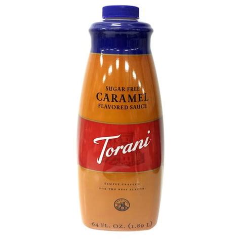 Torani Sugar Free Caramel Sauce Gluten Free 64 Fl Oz Bottle Zero Calories Walmart Com