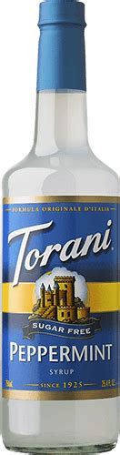 Torani Sugar Free Peppermint Syrup 750Ml Glass Tannex