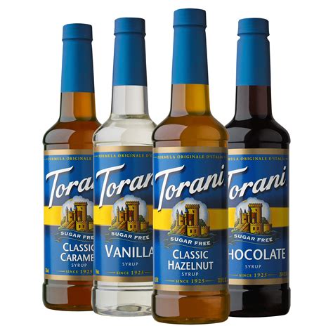 Torani Sugar Free Syrup 25 4 Fl Oz Pack Of 4 Sugar Free Classic Caramel Ebay